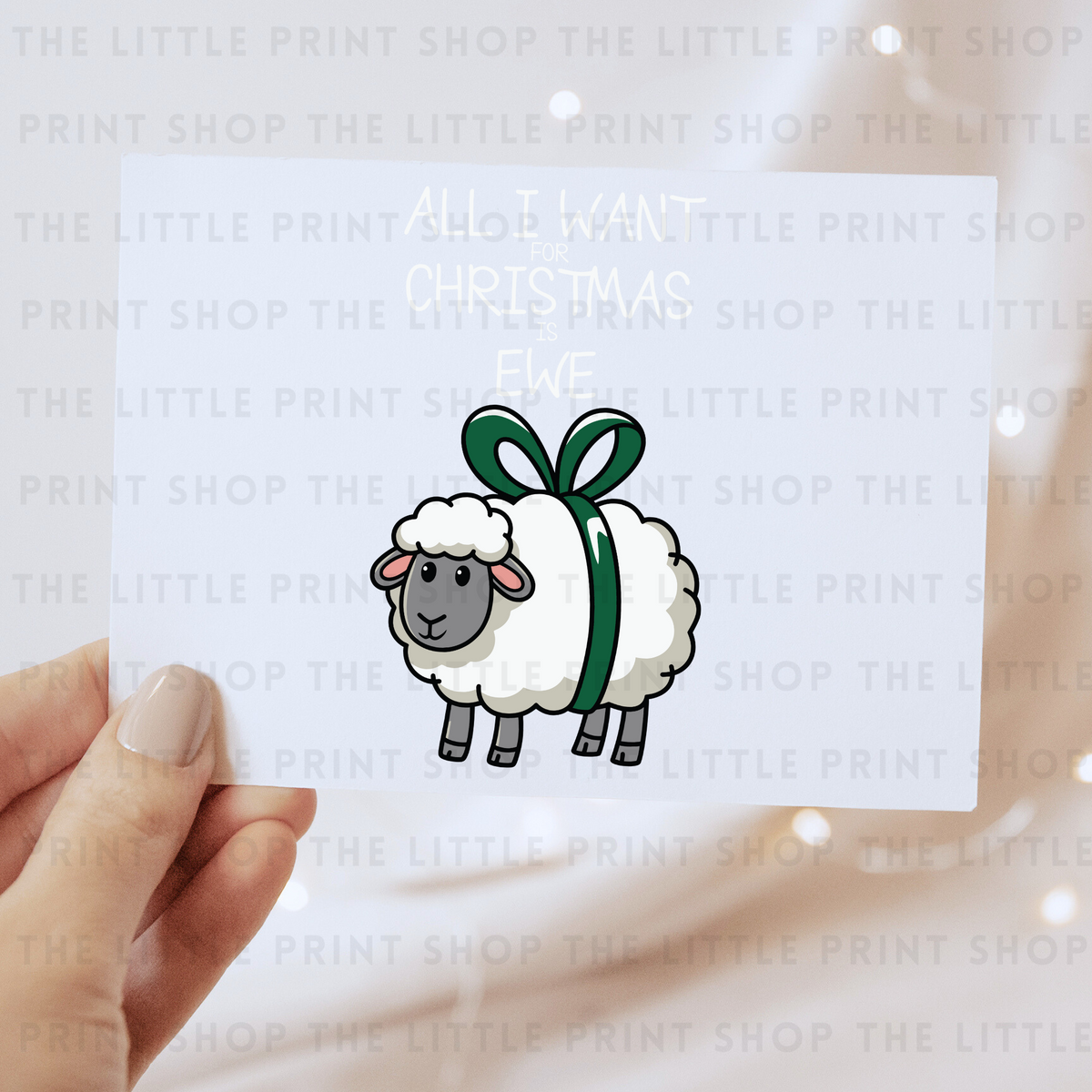 All I Want For Christmas Is Ewe - DTF Transfer Decal