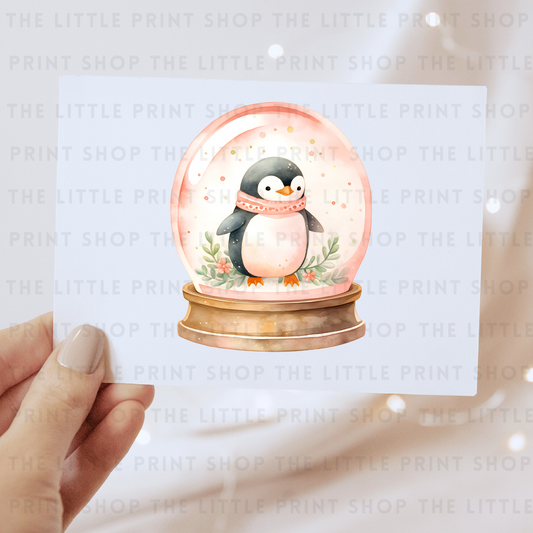 Penguin Globe - DTF Transfer Decal