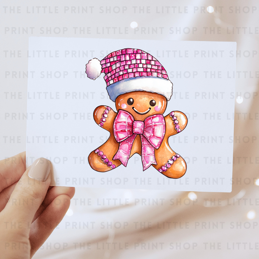 Pink Gingerbread - DTF Transfer Decal