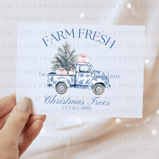 Farm Fresh Blue Design - DTF Transfer Decal