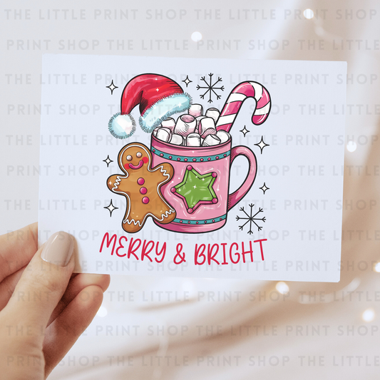 Merry & Bright - DTF Transfer Decal