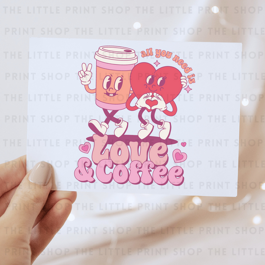 Love Coffee - DTF Transfer Decal