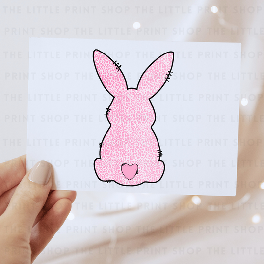Leopard Print Bunny - DTF Transfer Decal
