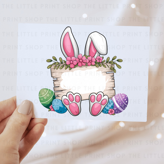 Easter Bunny Plaque - DTF Transfer Decal