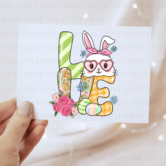 Love Bunny - DTF Transfer Decal