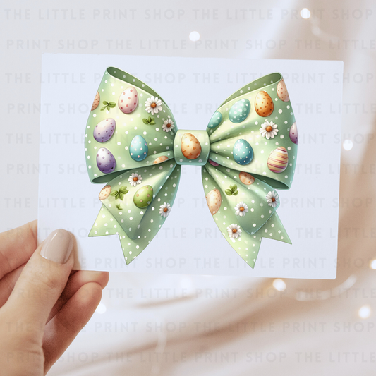 Green Bow - DTF Transfer Decal