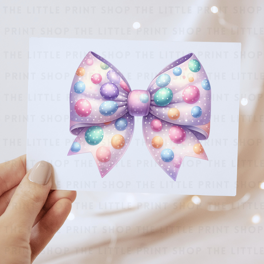 Purple Bow - DTF Transfer Decal