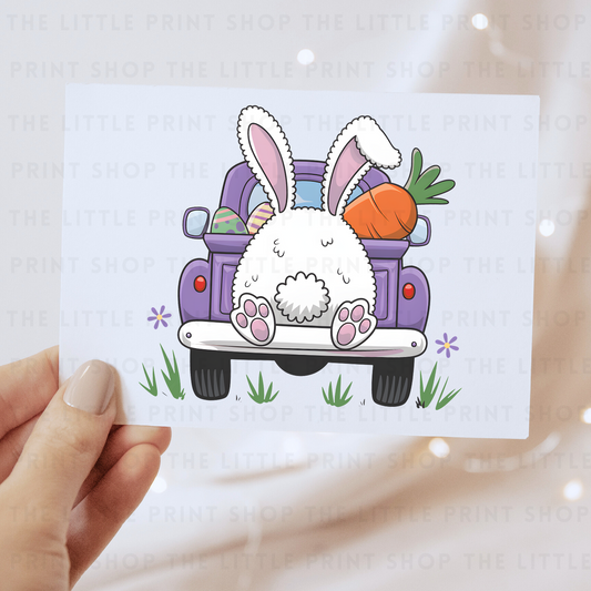Bunny Truck - DTF Transfer Decal