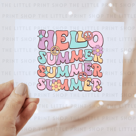Hello Summer - DTF Transfer Decal