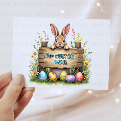 Easter Sign - Custom Name - DTF Transfer Decal