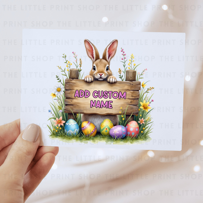Easter Sign - Custom Name - DTF Transfer Decal