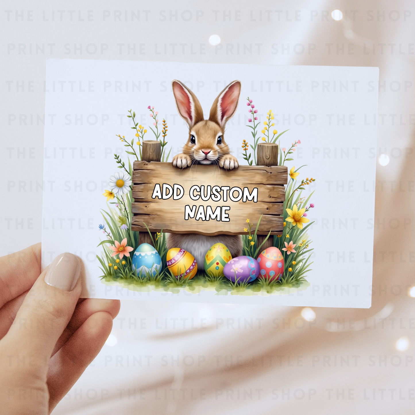 Easter Sign - Custom Name - DTF Transfer Decal