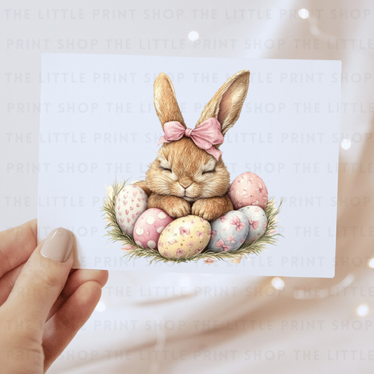 Sleepy Bunny - DTF Transfer Decal