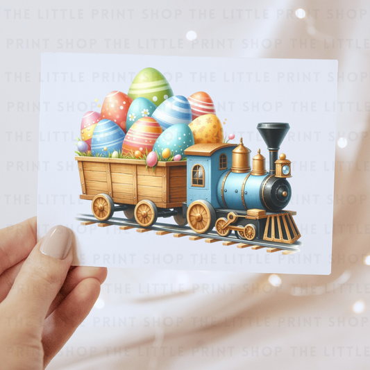 Easter Train - DTF Transfer Decal