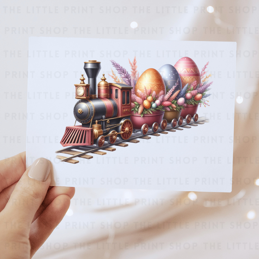 Easter Train - DTF Transfer Decal