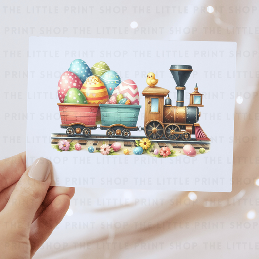 Easter Train - DTF Transfer Decal