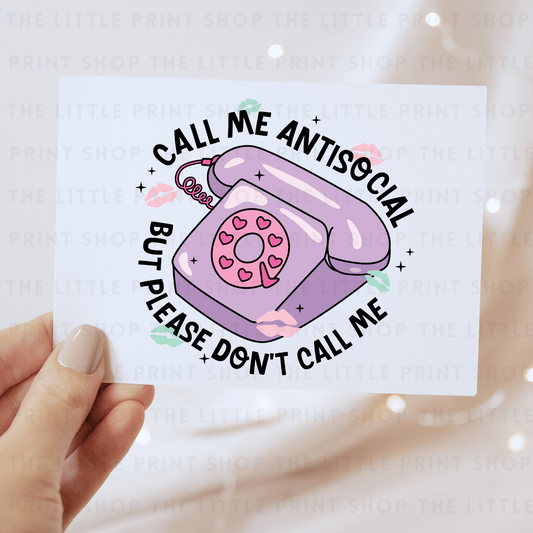 Call Me - DTF Transfer Decal