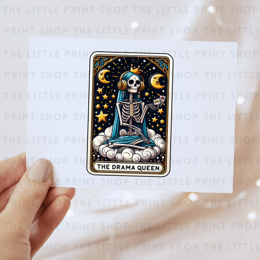 Drama Queen Tarot Card - DTF Transfer Decal