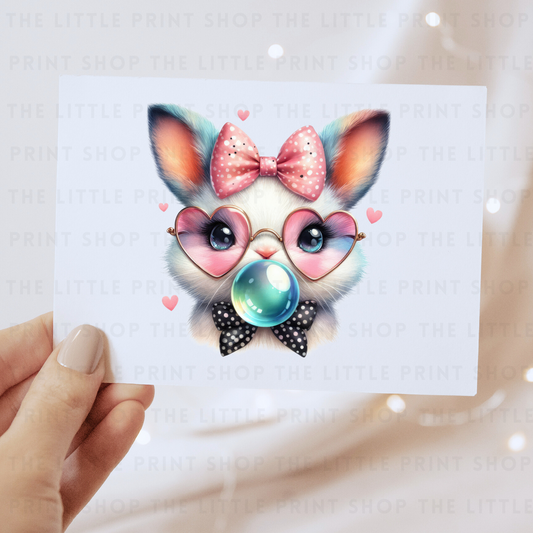 Bunny Bubble - DTF Transfer Decal
