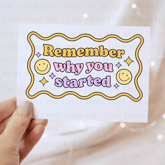 Remember Why - DTF Transfer Decal