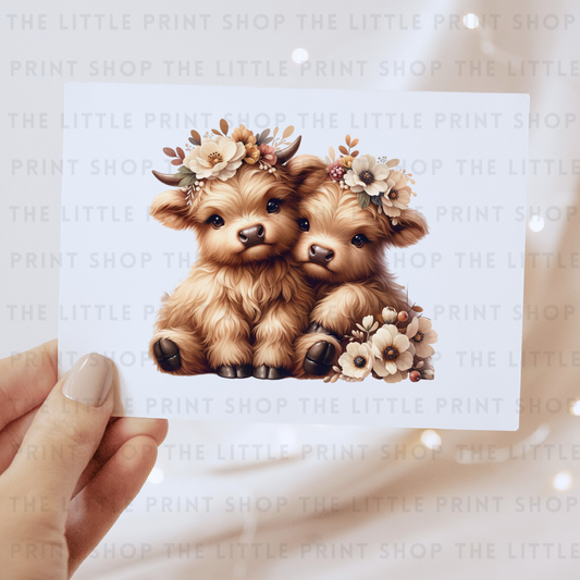 Baby Highland Cows - DTF Transfer Decal