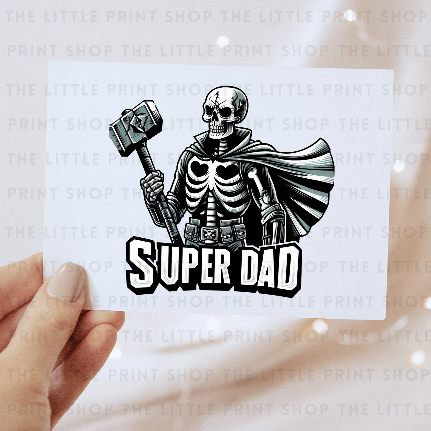 Super Dad Skull - DTF Transfer Decal