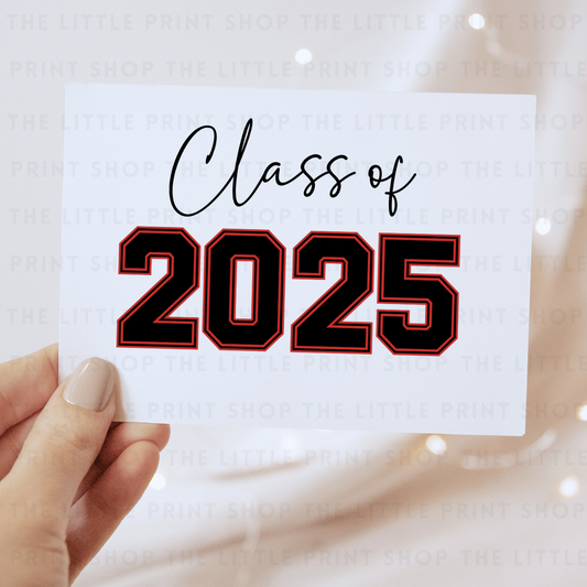 Class Of 2025 - Red - DTF Transfer Decal