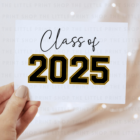 Class Of 2025 - Yellow - DTF Transfer Decal