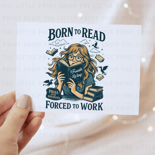 Born To Read - DTF Transfer Decal