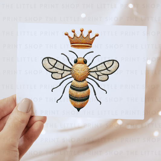 Bumble Bee - Embroidery Style - DTF Transfer Decal