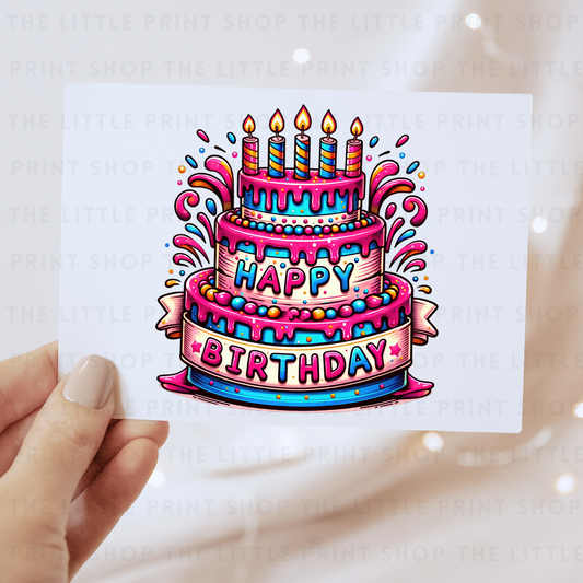 Happy Birthday - DTF Transfer Decal