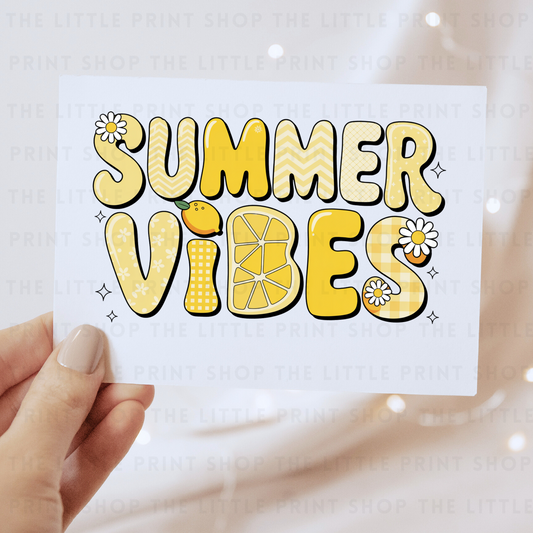 Summer Vibes - DTF Transfer Decal