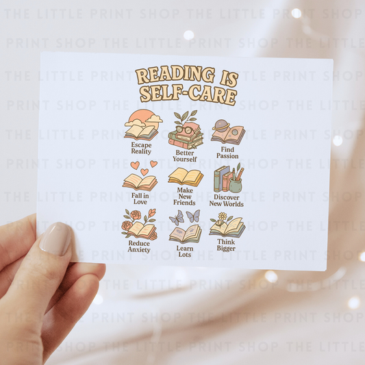 Reading Self Care - DTF Transfer Decal