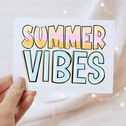Summer Vibes - DTF Transfer Decal