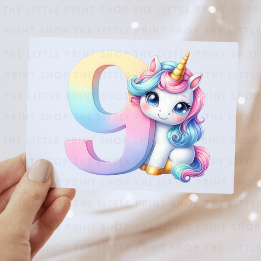 Unicorn - #9 - DTF Transfer Decal