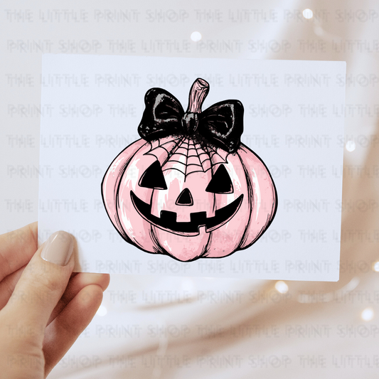 Pink Pumpkin - DTF Transfer Decal
