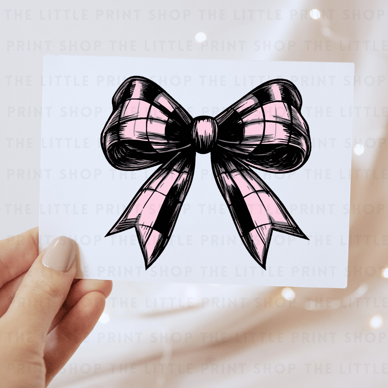 Pink Bow - DTF Transfer Decal