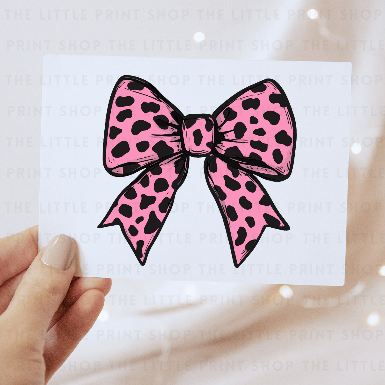 Pink Bow - DTF Transfer Decal