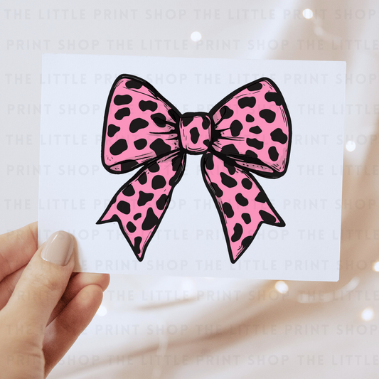 Pink Bow - DTF Transfer Decal