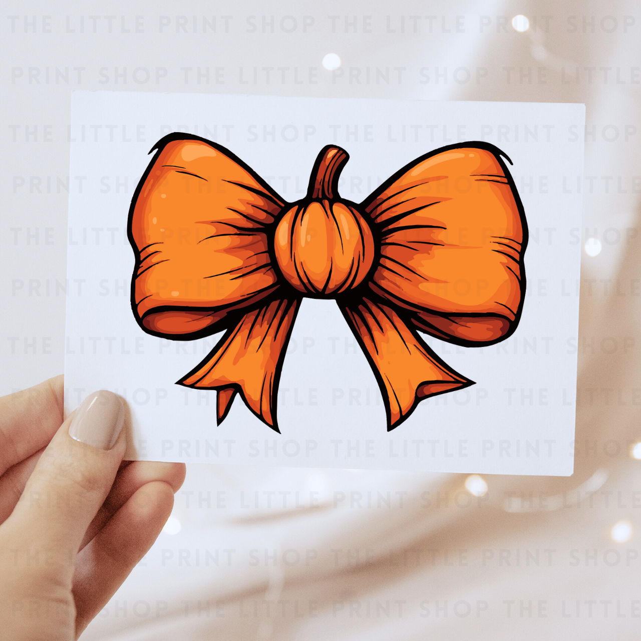 Pumpkin Bow - DTF Transfer Decal