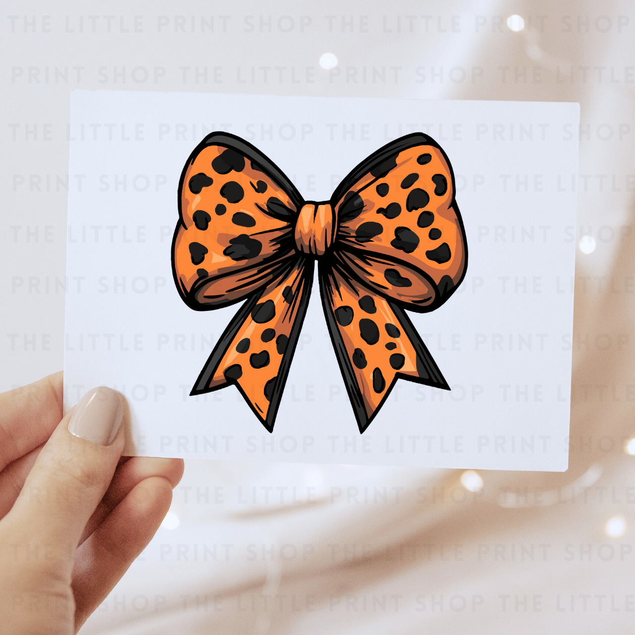 Leopard Print Bow - DTF Transfer Decal