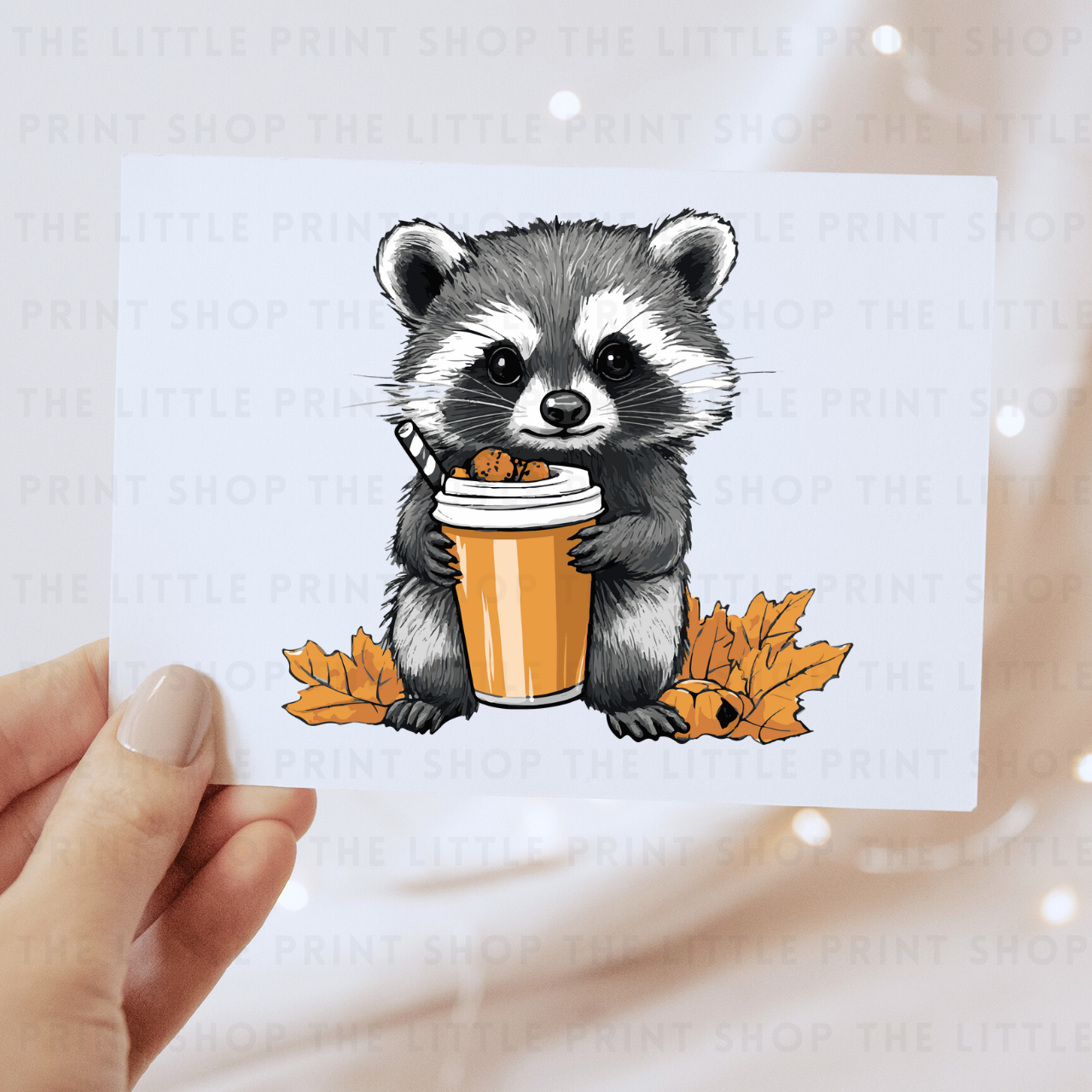 Autumn Racoon - DTF Transfer Decal