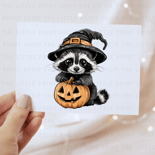 Autumn Racoon - DTF Transfer Decal