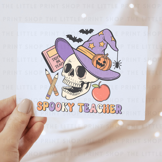 Spooky Teacher - DTF Transfer Decal
