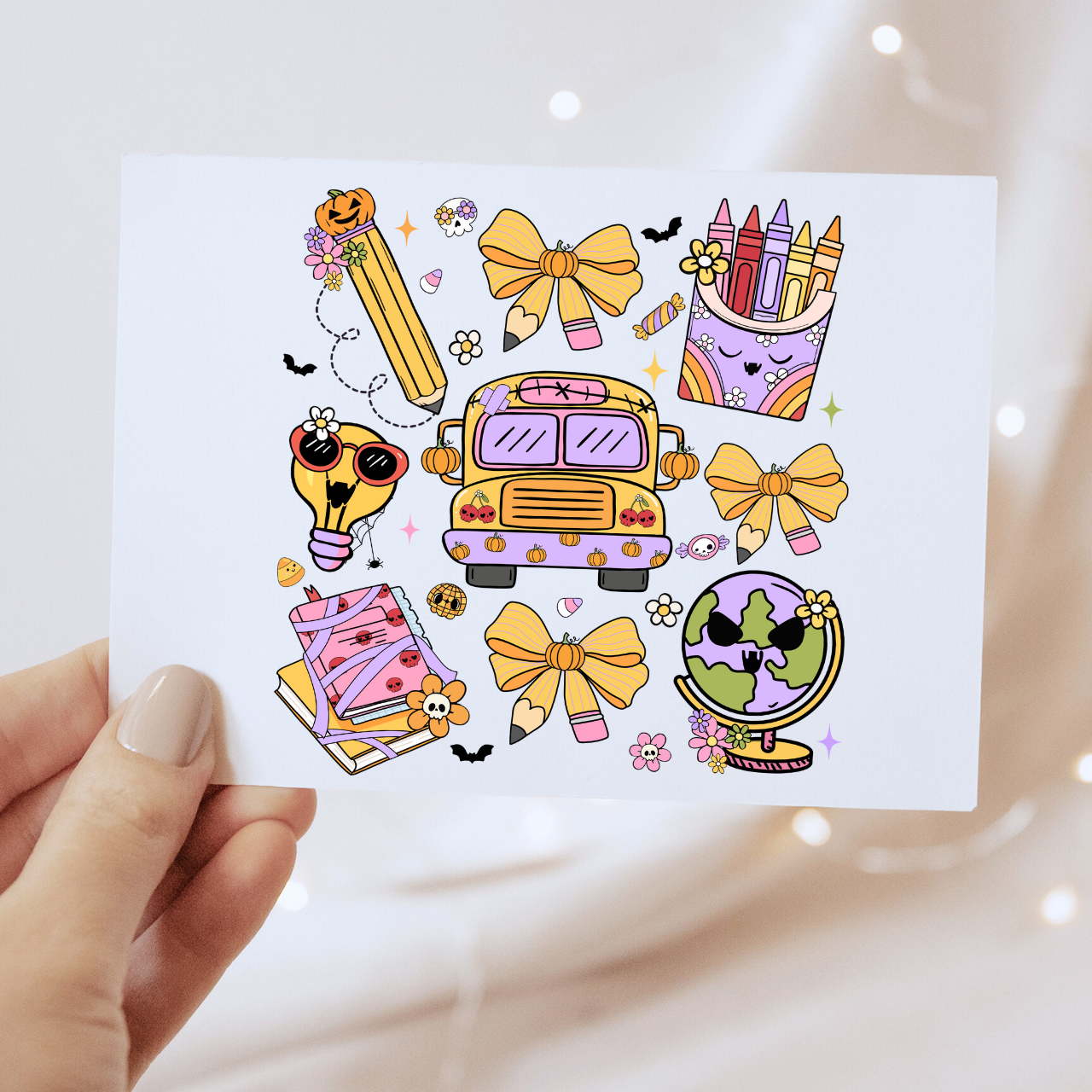 Halloween School Icons - DTF Transfer Decal