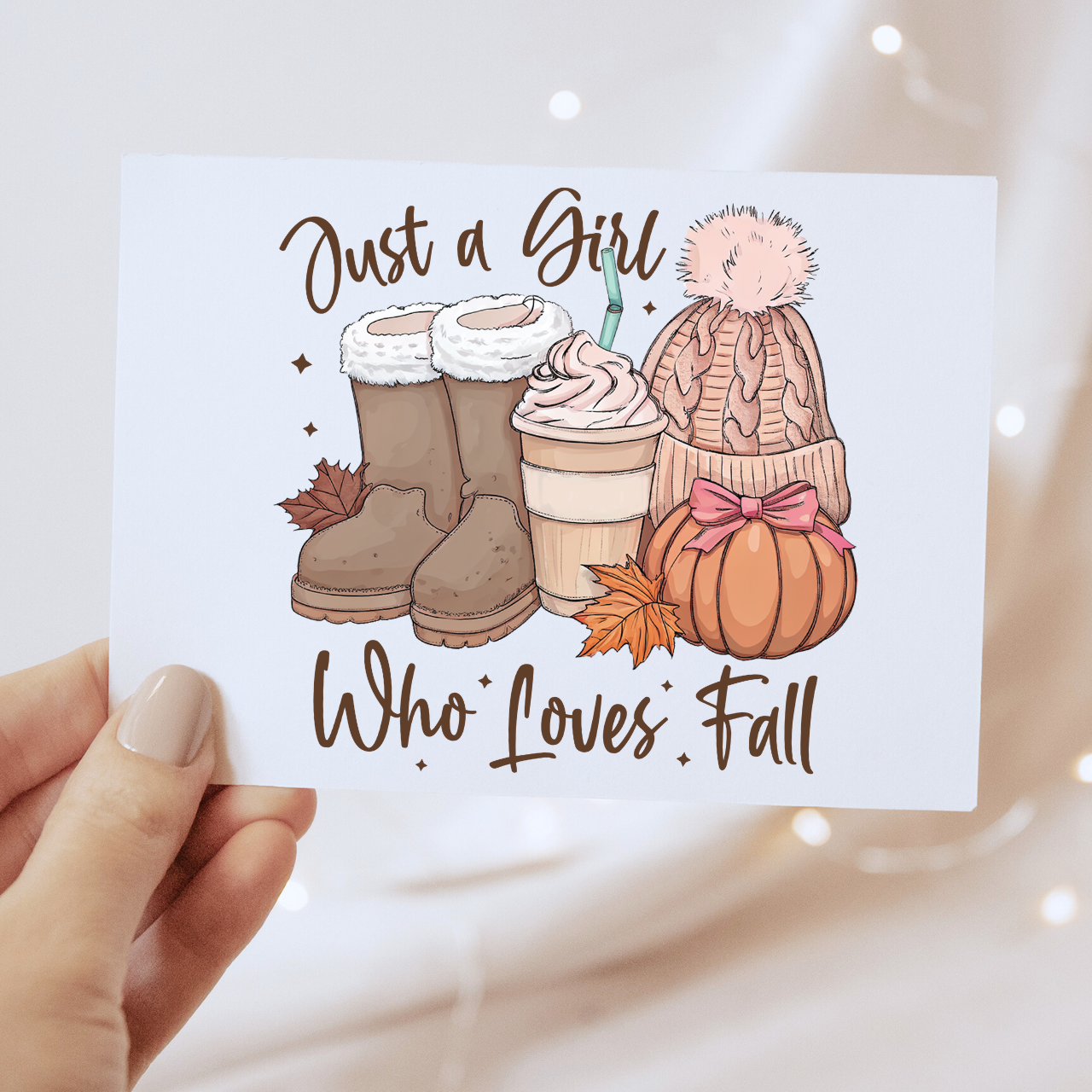 Just A Girl Who Loves Fall - DTF Transfer Decal