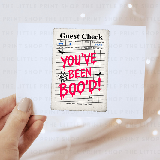 You've Been Boo'd - DTF Transfer Decal