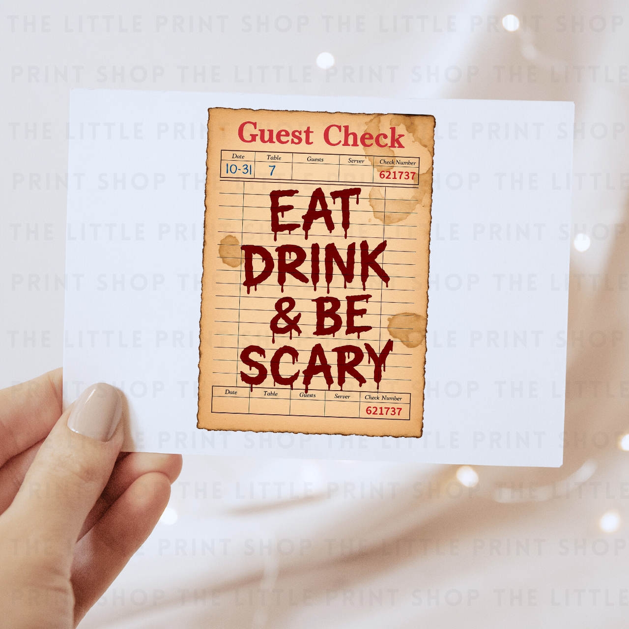 Eat Drink & Be Scary - DTF Transfer Decal