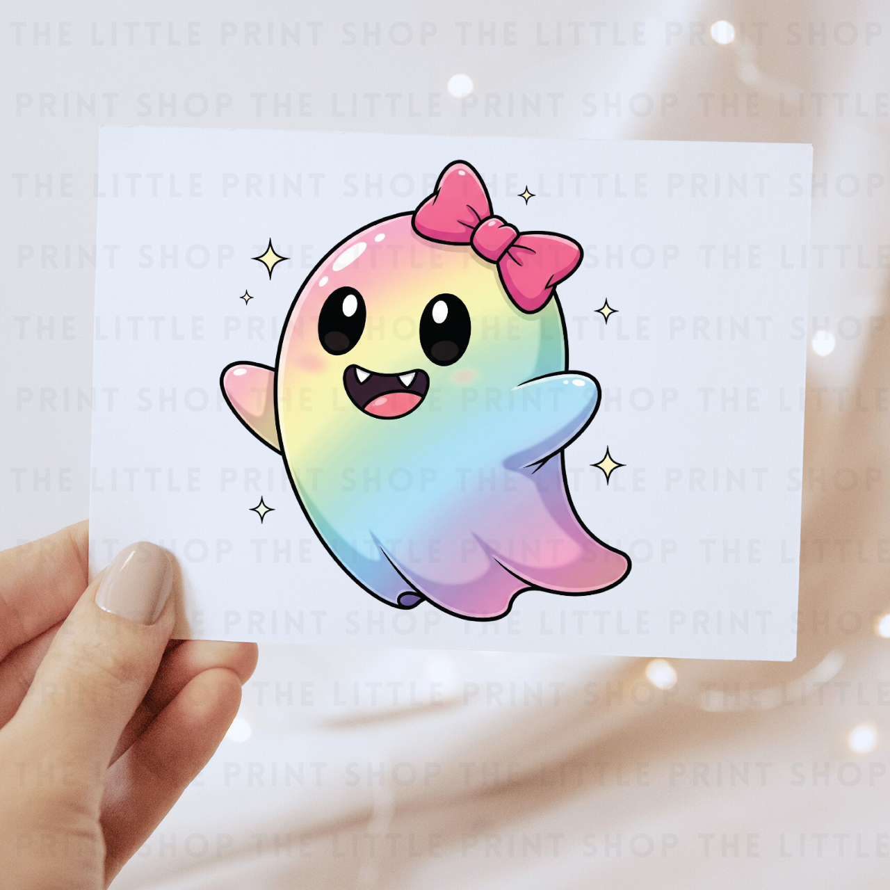 Rainbow Ghostie - DTF Transfer Decal