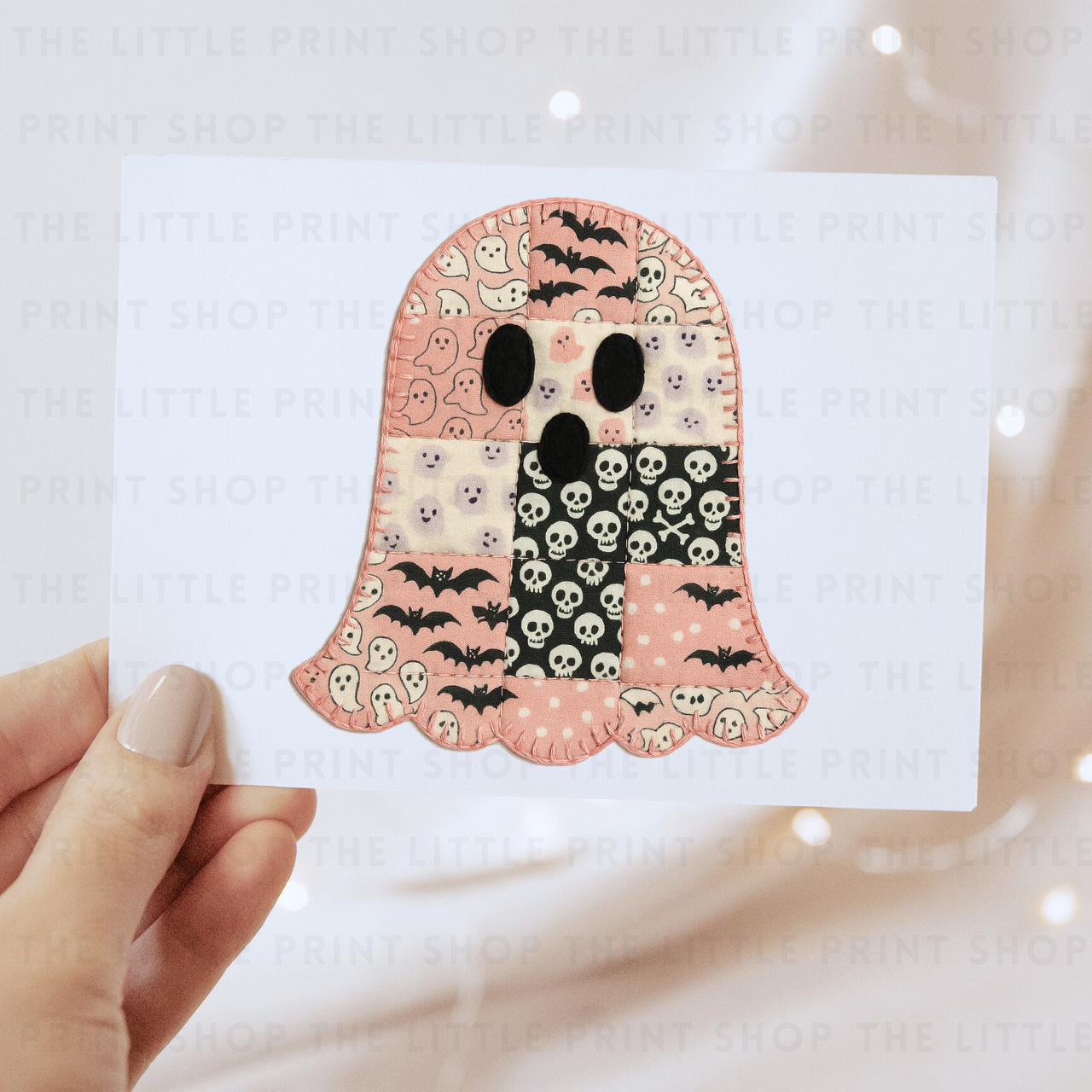 Patchwork Ghost - DTF Transfer Decal